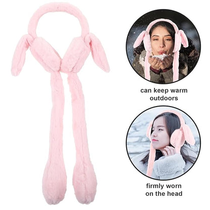 Cute Rabbit Moving Ears Earmuff